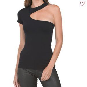 Helmut Lang Cutout Jersey Top NWT Black Size M but fits S/M